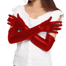 Beauty's Love PVC Look Gloves Elbow Length Black Wet Look Metallic gloves Faux Leather Gloves Latex Gothic